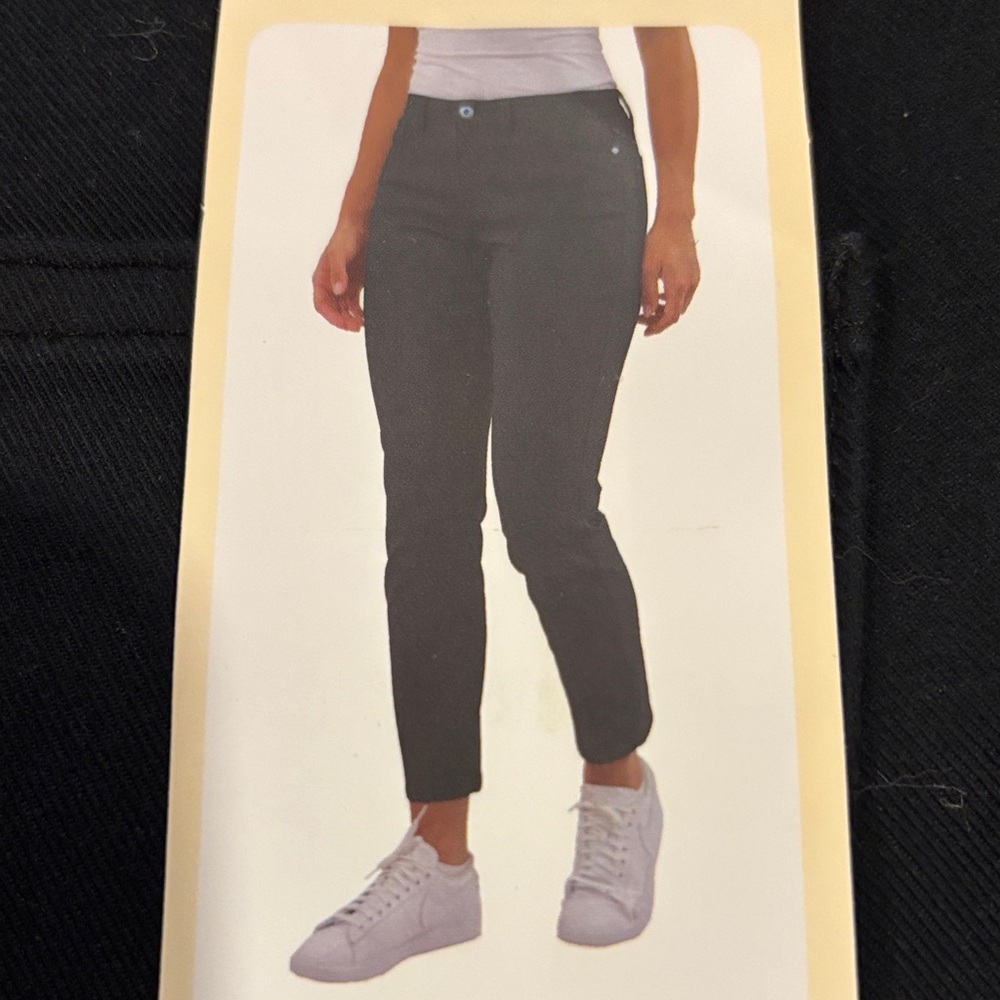 NEW Jachs New York Black Straight Leg Girlfriend Women’s Ankle Pant size 10 - Picture 4 of 6